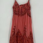 Derek Heart Y2K Boho Dress Empire Waist Pink Smocked Lace Sleeveless Size M Photo 5