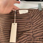 Capulet 𝅺 Ives Ruched Check Midi Skirt Brown S NWT‎ Photo 2