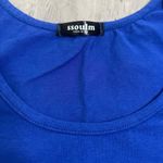 None Cropped Cap Sleeve TShirt Blue Size Small Photo 1