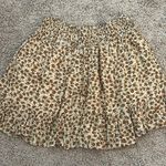 Dress Forum  tan floral print mini skirt Sz M Photo 2