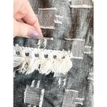 70s Grey & White Slub Knit Fringe Set Gray Photo 3