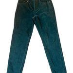 Garnet Hill green velvet high rise straight leg pants 12 Photo 0