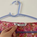 ZARA Floral Fit & Flare Blogger Favorite Pink Dress Size L Photo 2