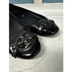 Tory Burch Women's Black Patent Leather Ballet Shoes Loafers Logo Size 6.5 Photo 5