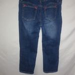 Royal Premium 12 33x21 Dark Wash Pink Accent Capri Jeans Blue Size 33 Photo 1