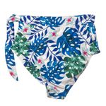 DOKOTOO High Waist Swim Bottom Womens Size XL Tropical Floral Tie Side Blue Photo 1
