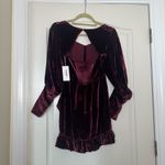 Reformation NWT Fortune Velvet Mini Dress in Plum Size 0 Photo 2