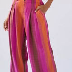 Urban Outfitters ‎ outfitters Martina linen low rise wide leg pants Photo 0