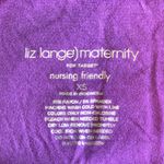 Liz Lange Purple Draped Cap Sleeve Blouse Photo 1