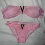 Chic Pink Strapless Bikini Set Size M Photo 0