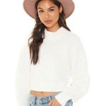 Show Me Your Mumu White Cropped Sweater Photo 0