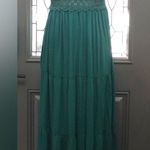 Dokuritu Free Spirit Crochet Lace Maxi Dress | NWT Green Size L Photo 1