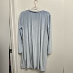 Croft & Barrow  Light Blue Long Sleeve Luxe Velour Nightgown Photo 2