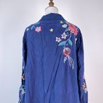 Johnny Was NWOT  Silk Embroidery Floral Violawide Cuff Seaside Midi Dress Size XL Photo 6