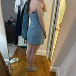 ASTR  Strapless Light wash denim Dress Photo 3