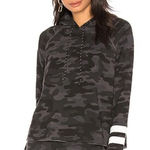 Sundry $100  Soft Camo Stripe Sleeve Hoodie - size 2 Photo 0