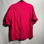 Unique Vintage VTG 80s Hot Pink Star Studded Rodeo Top Button Up Short‎ Sleeve Glam Western L Photo 1