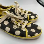 Keds Kate Spade X Black White & Yellow Apple Print Lace Up Flats Sneakers 8.5 Photo 2