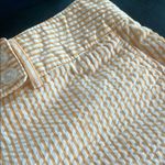 Striped orange and white Women's Shorts Size 2 Photo 1
