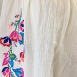 Impressions White Bright Embroidered Mexican Style Top Photo 3