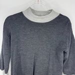 Duffy Knit Pullover Mock Neck Two Tone Sweater Charcoal and Light Grey Small Gray Photo 1