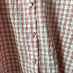 Nanette Lepore  pink and white gingham romantic sleeve top Photo 3