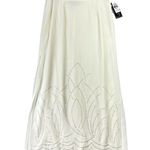 Vintage JR Nites Maxi Skirt Beaded Sz 12 Ivory Church Fairy Grunge Cocktail Photo 0