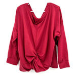 SheIn  Curve size 2XL red long sleeve‎ top knotted waist red Photo 0