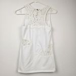Fracomina White Lace Tank Top Size Small NWT Rhinestones Photo 4