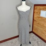 Lulus  Sincerely Effortless Black and White Abstract Print Midi Dress XS NWT Photo 1