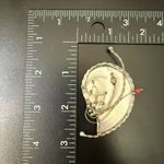 Vintage Unsigned Handcrafted Silver Mother of Pearl Wire Rice Pearl Coral Brooch Photo 9