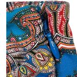 J.Crew High Waisted Paisley Shorts Blue Size 8 Belt Tie Ratti Mediterranean Photo 7