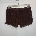 Free People $48 Hot Fudge Brown Feeling For Lace Pull On Ruffled Shorties S Photo 3
