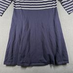 Lauren Ralph Lauren Dress Womens Large Navy White Striped 3/4 Sleeve Boatneck Blue Photo 6