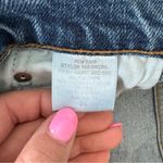 RE/DONE  High Rise Raw Hem Straight Jeans Photo 6