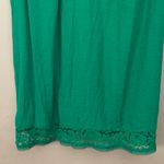Sharagano  Green Lace-Trim Midi Dress Photo 2