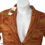 Nine West Orange Space Dye Boho Shawl Collar Cardigan Sweater Medium NWT Photo 3