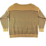 Gap Factory Womens XXL Miners Gold Blue Stripe Boatneck Sweater Long Sleeve Photo 9