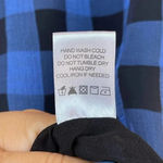 Tularosa Jenny Blue And Black Buffalo/gingham Plaid Wrap Mini Dress medium Photo 13