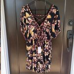Free People NWT  On The Edge Romper Black Floral Size Medium Retail $108.00 Photo 9