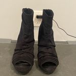 Fioni Clothing Black Suede Open Toe heels Photo 1