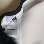 Adidas  Black and White Sports Bra with Floral Design Photo 2