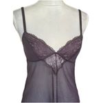 VTG Gilligan & O’Malley Sheer Lace Baby Doll Slip Night Dress Dark Plum SP Size undefined Photo 1