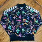 Adidas Botanical Track Jacket 3 Stripes Multi Color Floral Zip Up Size XS Photo 0