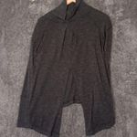 We The Free  Charcoal Split Back Turtleneck Top Pullover Womens XS/TP Photo 4