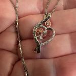 I Love You To The Moon And Back Rose Heart Sterling Silver Necklace Photo 5