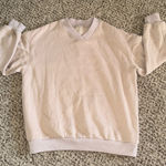 Women's Beige V‎ Neck Sweatshirt Size Small Photo 0