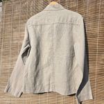 Flax  Clothing MILITARY JACKET 100% Linen Natural Beige Pockets P/4 Photo 6