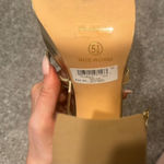 Windsor Gold Platform Heels with Strappy Design Photo 3