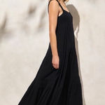J.Crew  Airy gauze tiered maxi dress in black Photo 0